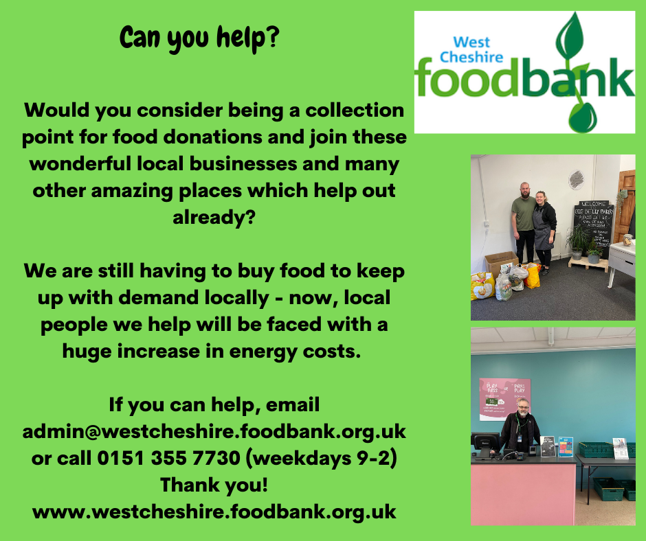 Could you become a collection point for food donations? | West Cheshire ...