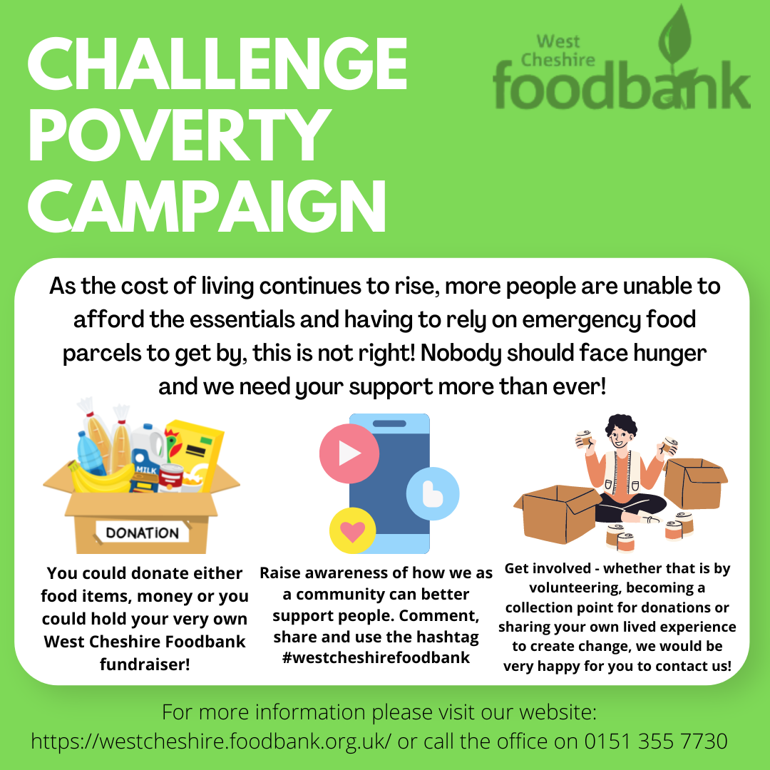 Challenge Poverty Campaign | West Cheshire Foodbank